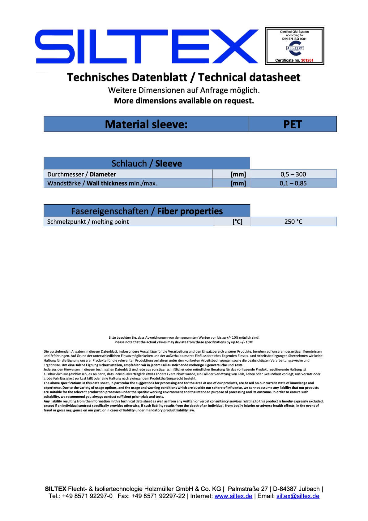 Perlon Data Sheet